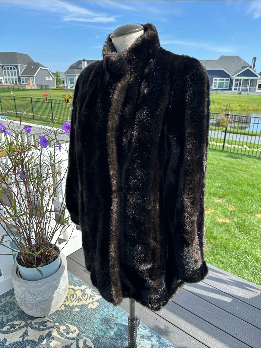 Vintage Tissavel Faux Fur Jacket – Luxurious Soft Plush Coat – Made in France